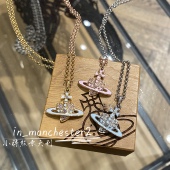 VIVIENNE WESTWOOD西太后经典 土星薇薇安满钻爱心百搭男女项链正