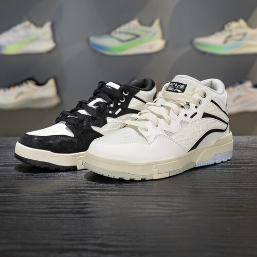 李宁加绒保暖男女通用系带休闲鞋