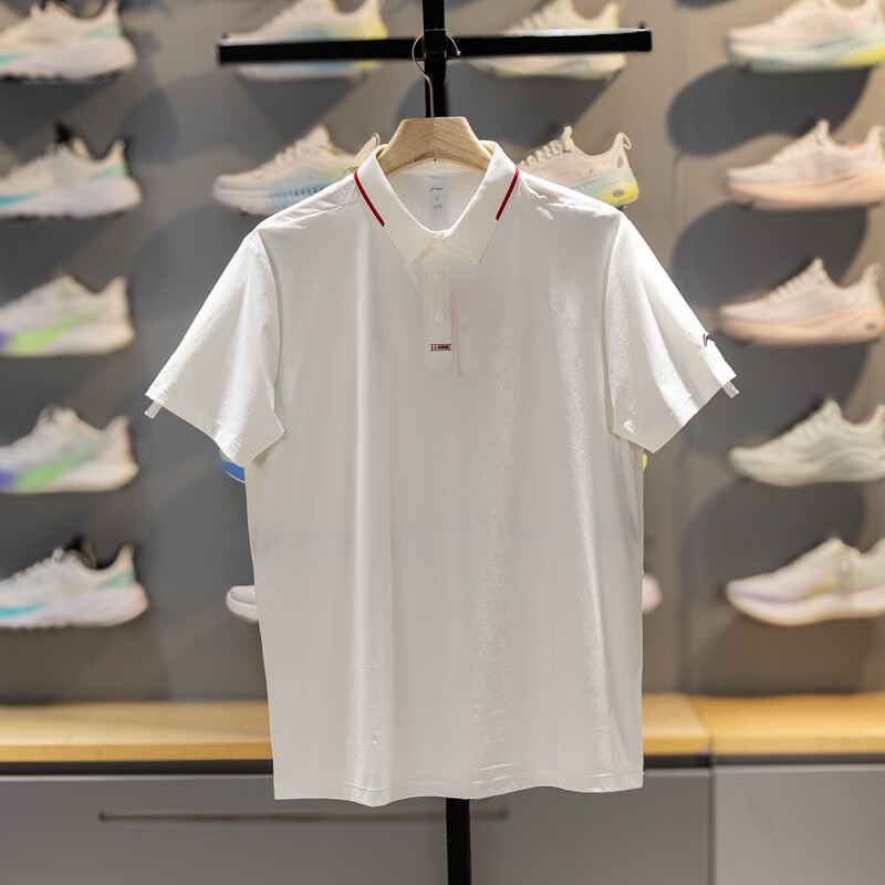 李宁短袖POLO衫速干吸湿