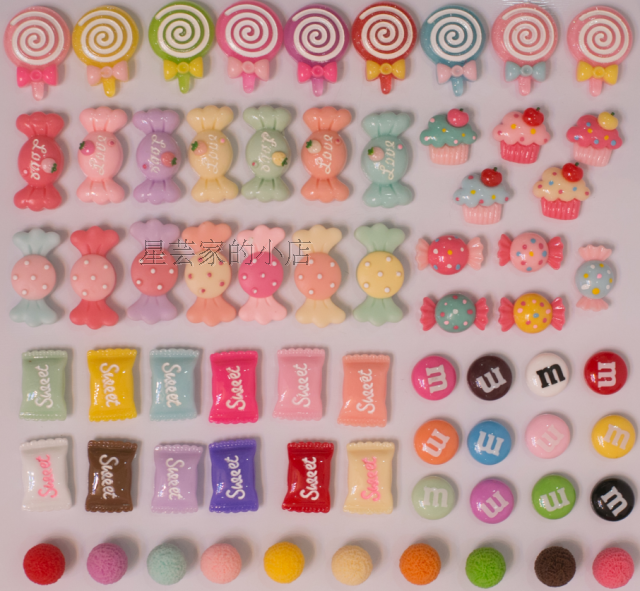 特价包邮点心甜甜圈糖果mm豆树脂冰箱贴创意强力磁铁立体磁贴卡通