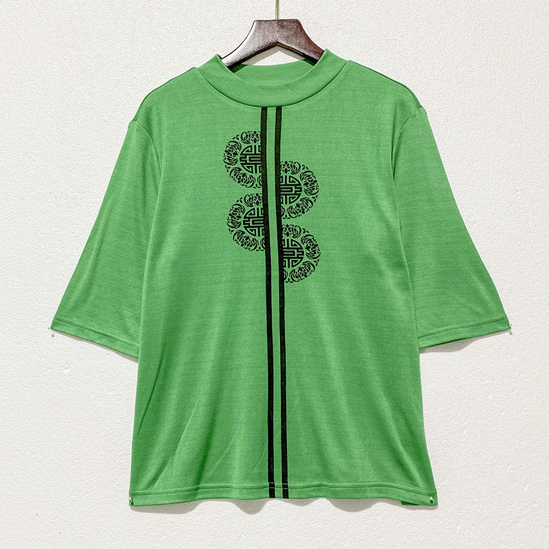 真丝五分袖t恤桑蚕丝小立领短袖女2025夏季百搭休闲T恤,女装/女士精品,真丝上装,淘宝优惠券,粉丝福利购,淘宝优惠卷