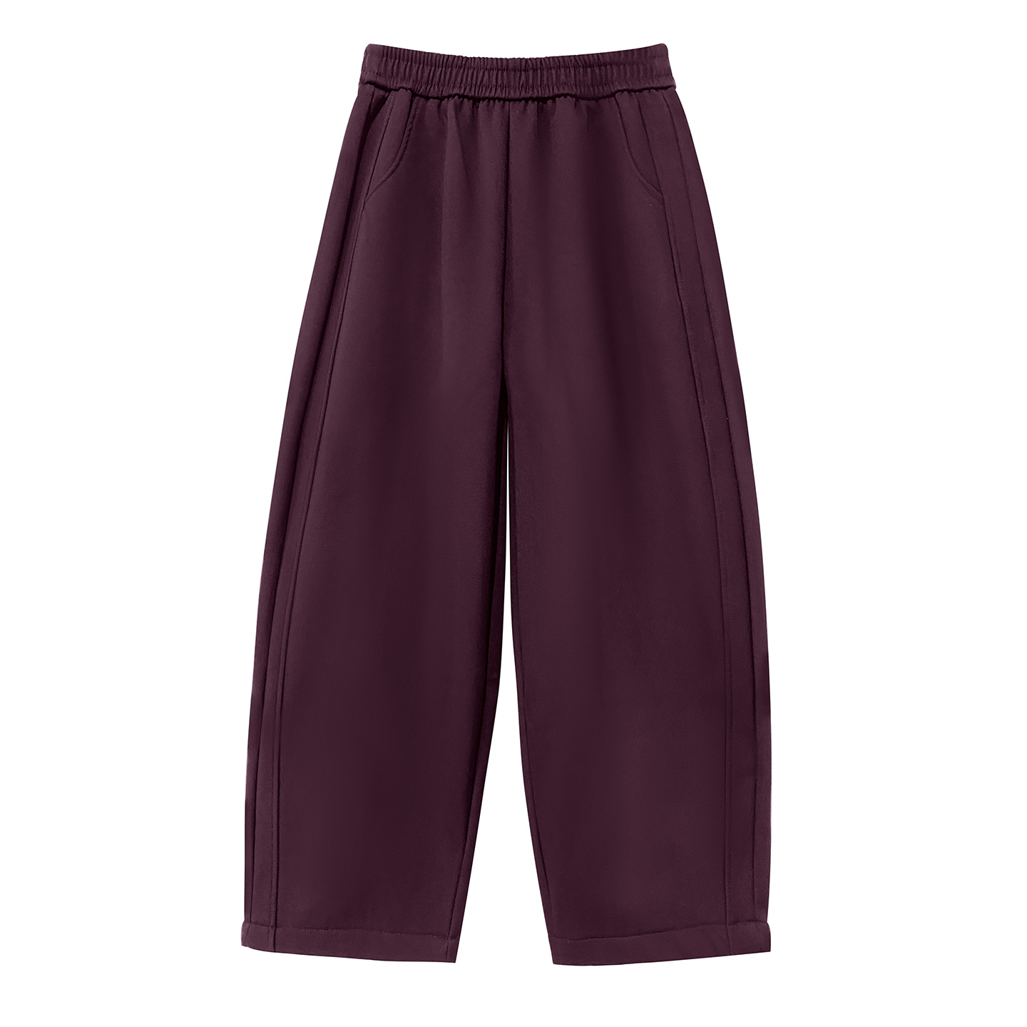 高级感运动阔腿香蕉裤女2025秋冬宽松弯刀裤休闲裤子加绒镰刀裤