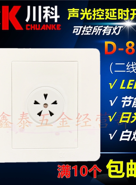 二线延时节能灯白炽灯日光灯开关