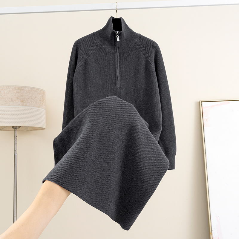 羊毛秋冬针织连衣裙女厚