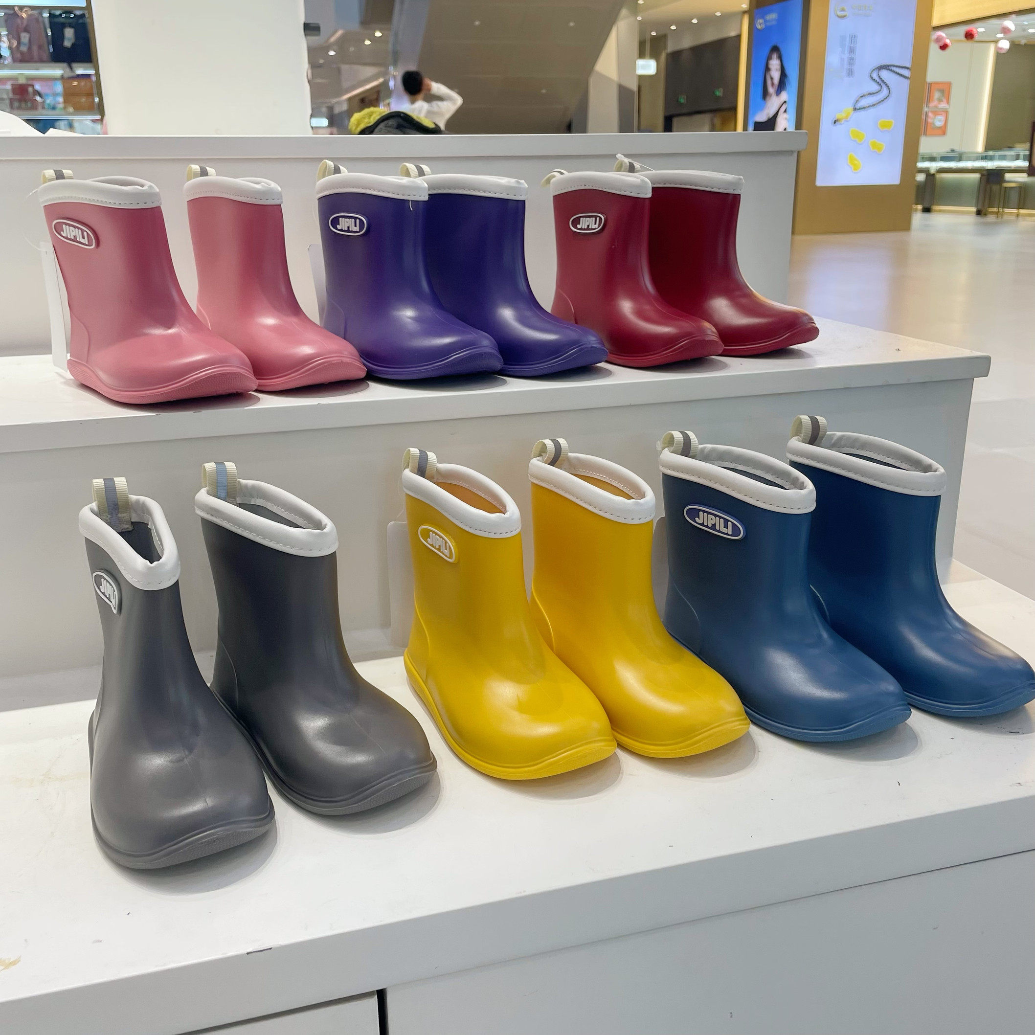 日本儿童雨鞋男童女童小童宝宝雨靴小孩幼儿轻便防水防滑水鞋鞋套