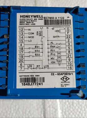霍尼韦尔控制器EC7850 A 1122【议】