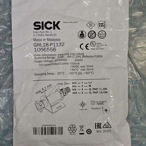 SICK西克光电传感器，型号GRL18-P1132，马西亚【议】