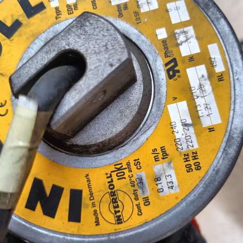 INTERROLL英特诺电动滚筒，型号10K1，丹麦制造。【议】