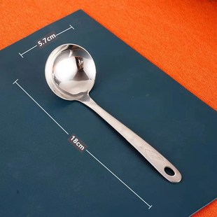 不锈钢漏勺火锅勺子短柄汤勺漏勺一体加厚粥勺饭店用家用厨房盛汤