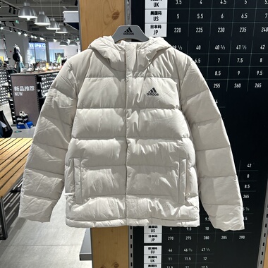 Adidas/阿迪达斯 男子冬季保暖运动休闲保暖连帽羽绒服外套KE5403