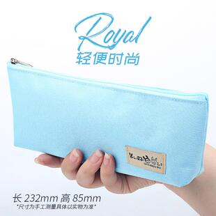 简约笔袋ins耐脏文具袋帆布男孩小学生大容量文具盒女生笔盒笔包