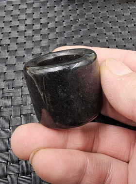 黑色玉石扳指加宽大号玉扳指男女同款扳指玉指环玉手饰