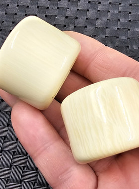 牙黄色扳指米黄色仿玉石扳指塑料树脂扳指男女同款扳指手饰指环