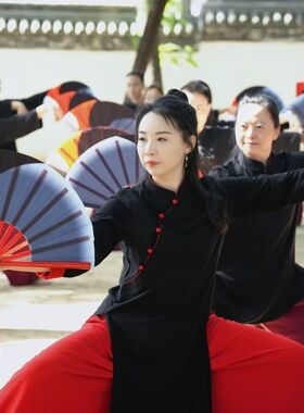 《扶摇》原版正品太极灵儿扶摇扇塑骨功夫响扇女式红色扇子武术扇