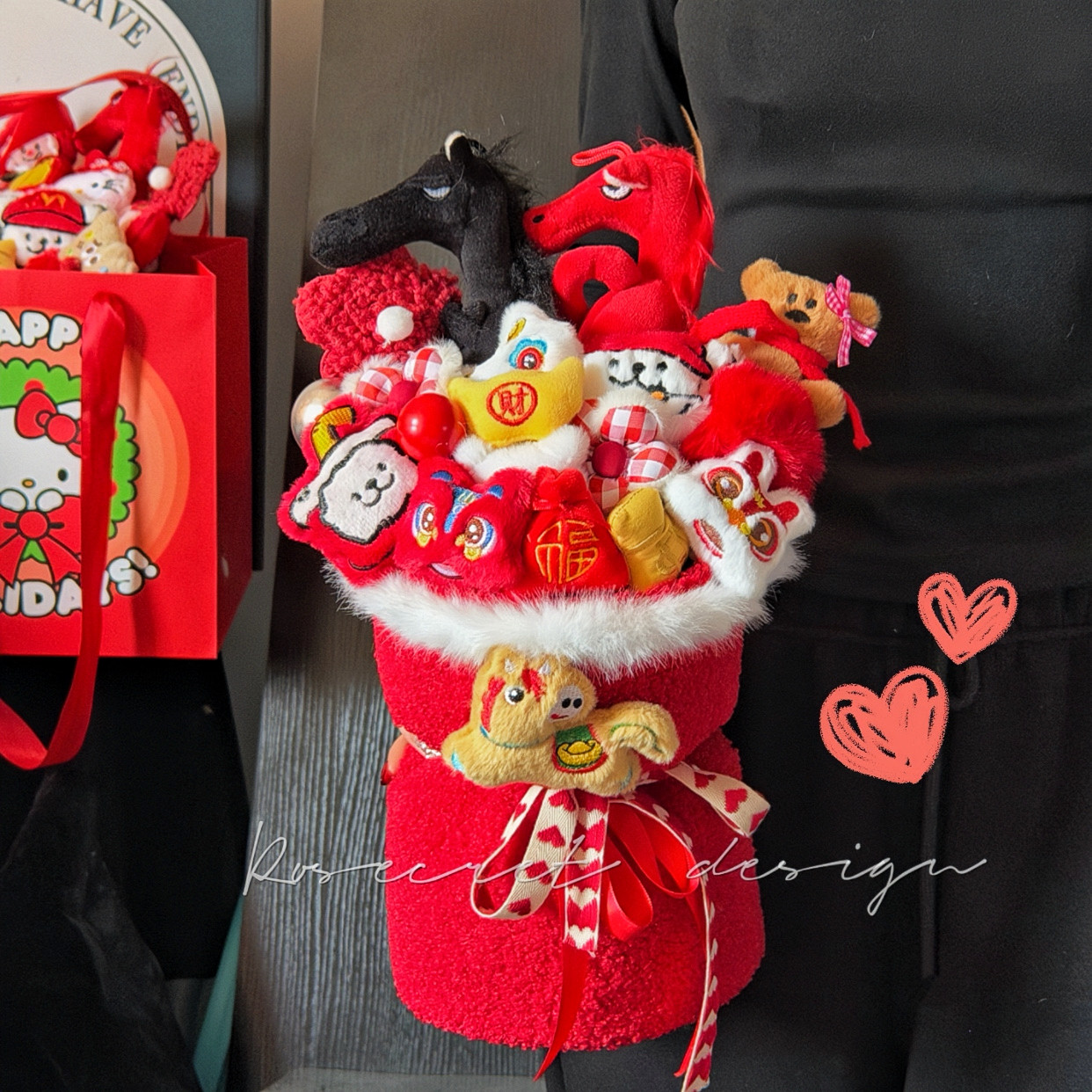 新年马到成功小马玩偶花束马上有钱生肖马本命年花送长辈创意礼物