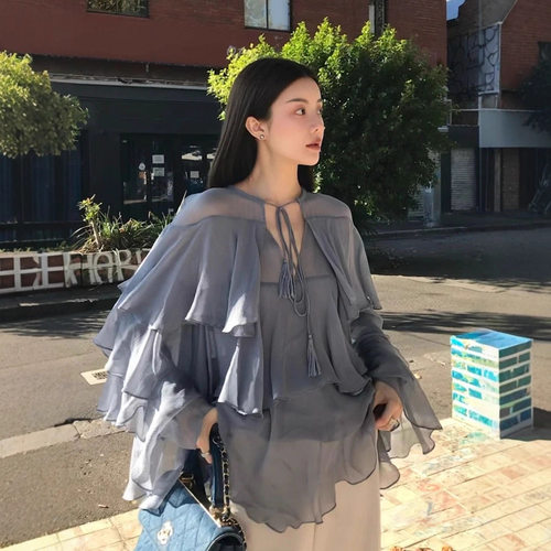 桑蚕丝荷叶边柔软亲肤半裙女