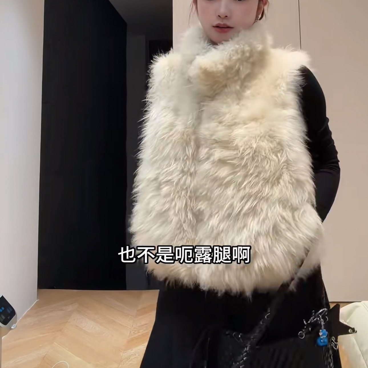 落肩马甲环保狐狸毛仿皮草