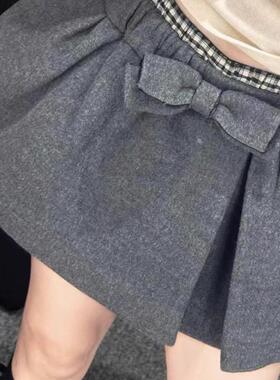 花一【上海高版本】24学院花苞短裙卷轴真两件半身裙A字半裙Mrche