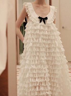 花一【上海高版本】22ss绣花蕾丝裙气质高级感长款娃娃裙shushuto