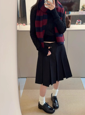 花一【上海高版本】25ss新百搭复古半裙垂坠显瘦半身裙立体百褶女