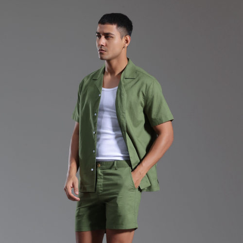 2024短袖短袖衬衫短裤套装