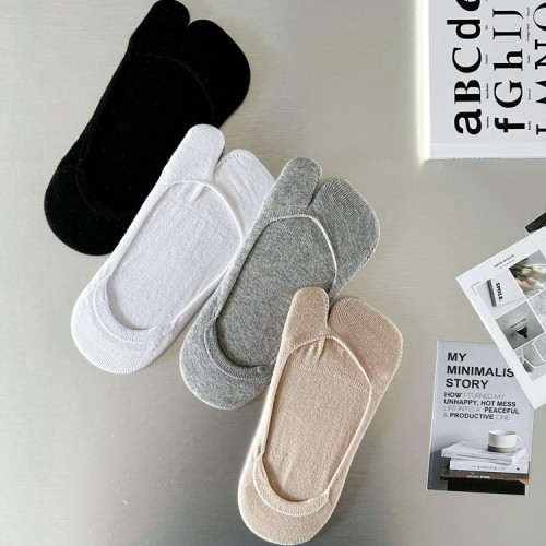 韩国货hitsocks纯棉分趾袜船袜