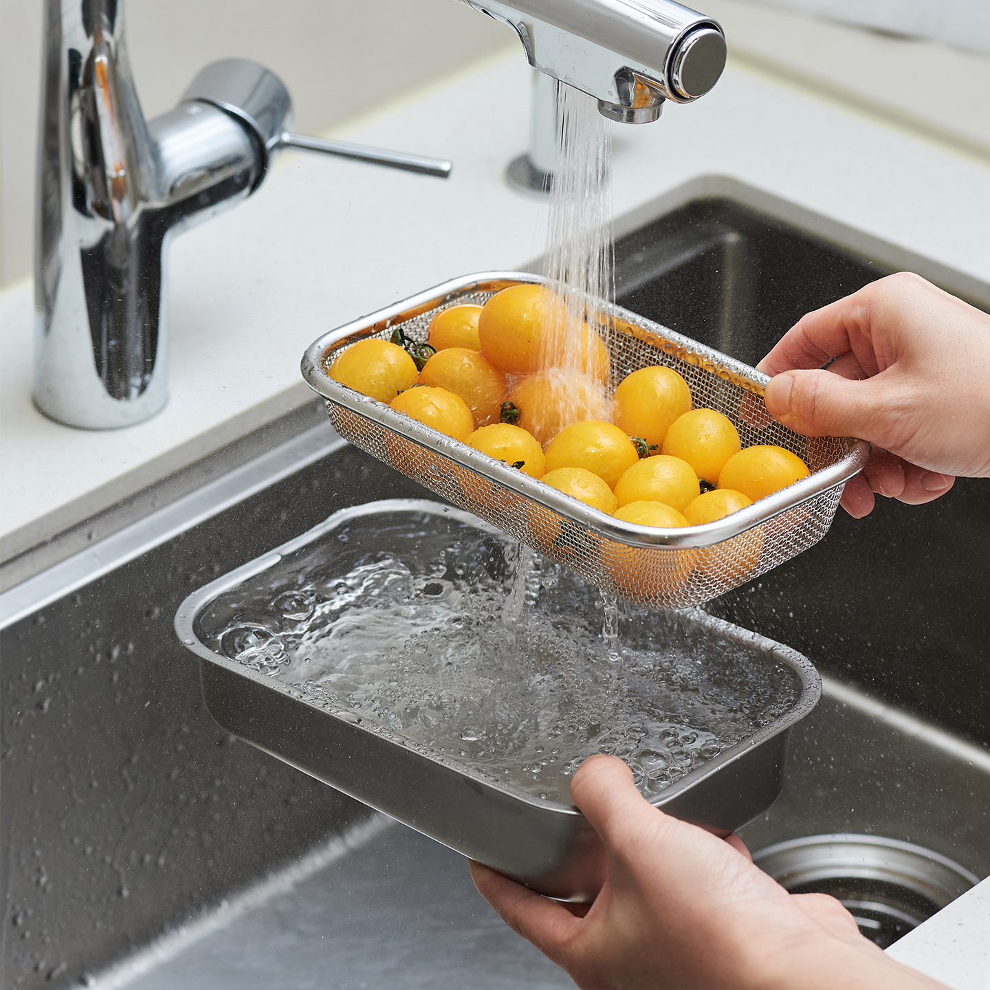 肆月双层多功能果蔬沥水篮