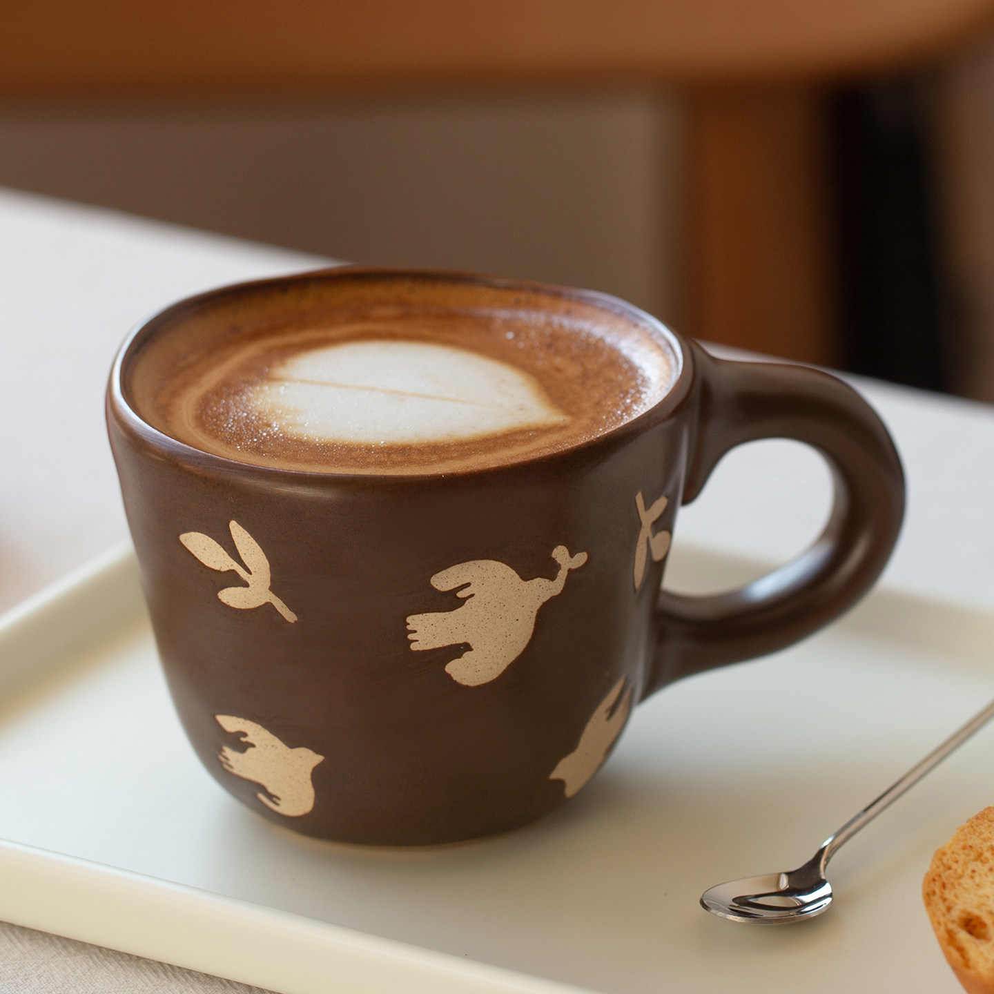 肆月复古陶瓷马克杯拉花拿铁咖啡杯牛奶杯喝水杯子漂亮早餐杯家用,餐饮具,马克杯,淘宝优惠券,粉丝福利购,淘宝优惠卷