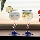 肆月创意葡萄酒杯女生微醺酒杯可爱高脚杯红酒杯啤酒杯设计感小众