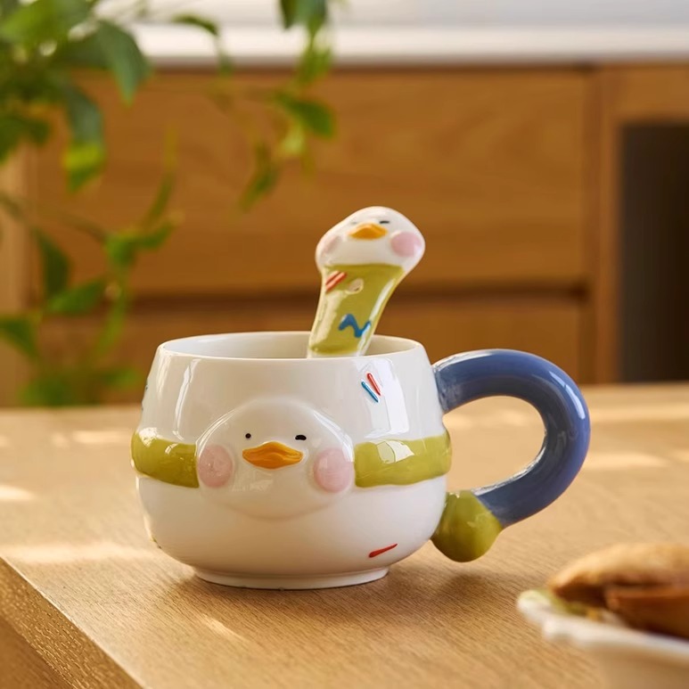 肆月可爱陶瓷杯子马克杯咖啡杯