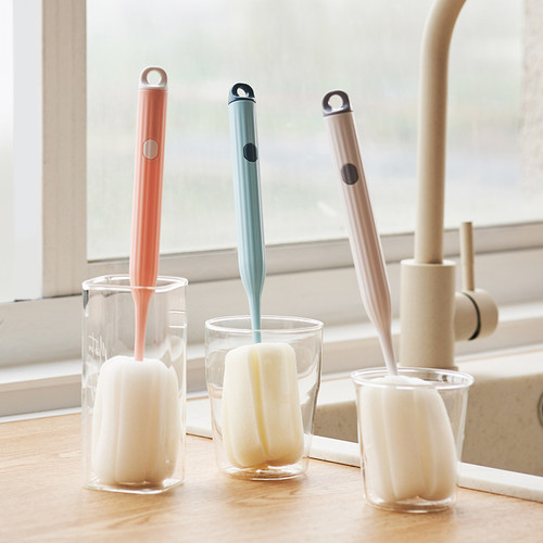 肆月沐月长柄杯刷家用便携去茶渍