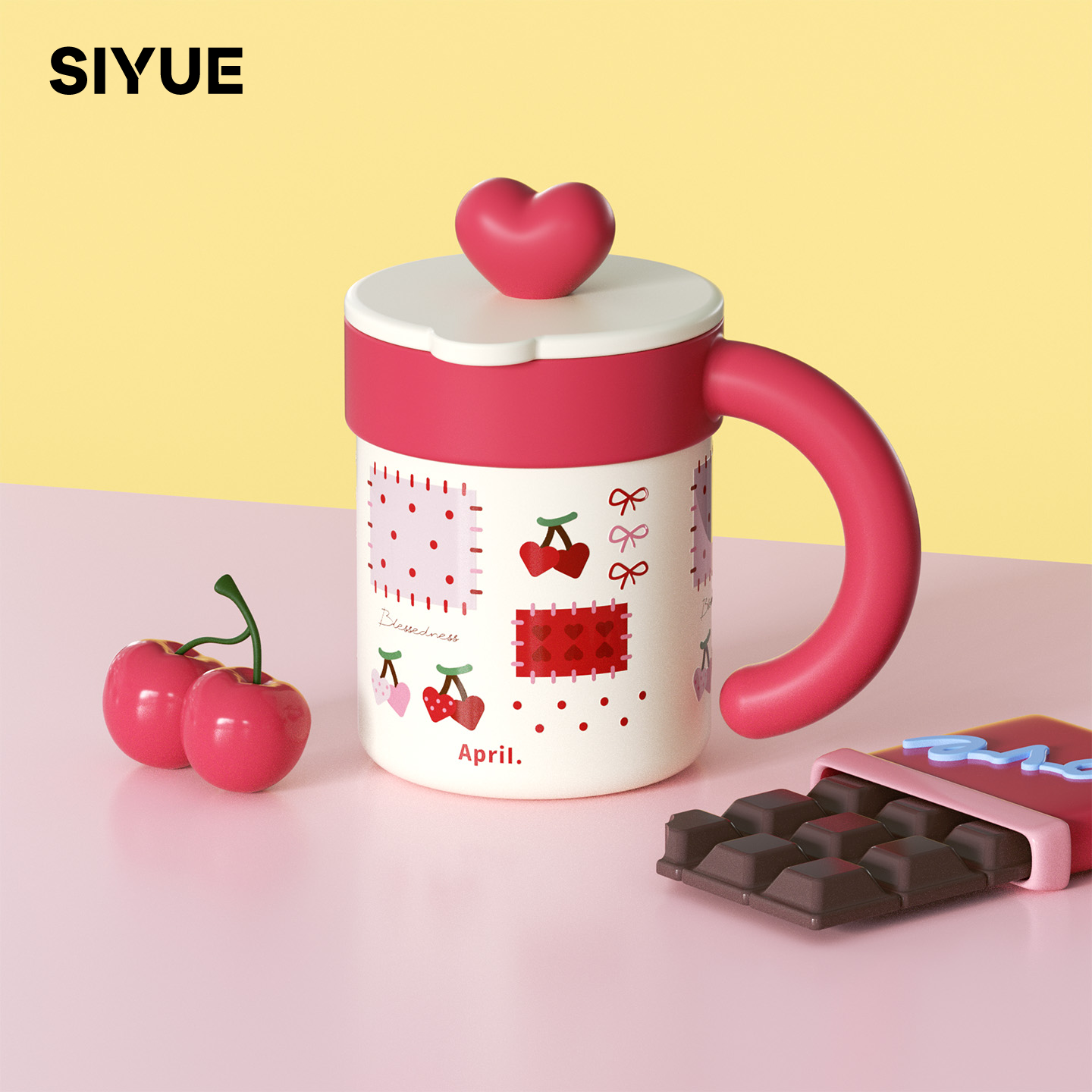 肆月桌面保温杯带盖女士水杯高颜值办公室小巧泡茶杯子好看咖啡杯,餐饮具,保冷/保温杯,淘宝优惠券,粉丝福利购,淘宝优惠卷