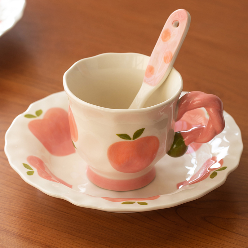 肆月陶瓷马克杯可爱釉下彩水杯