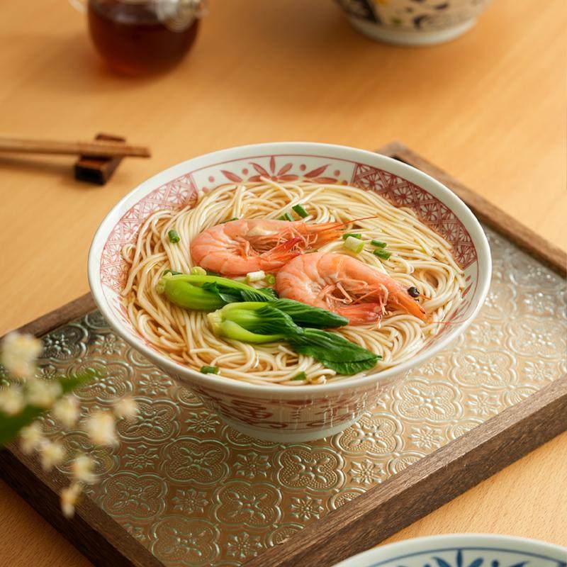 肆月碗家用泡面陶瓷可微波釉下彩汤面碗条拉新款斗笠大碗个人专用,餐饮具,碗,淘宝优惠券,粉丝福利购,淘宝优惠卷