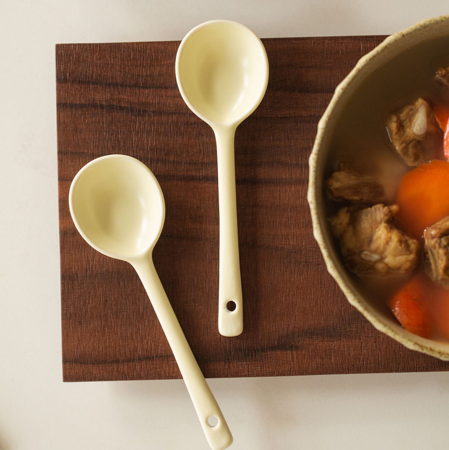 肆月小勺子汤勺长柄调羹陶瓷