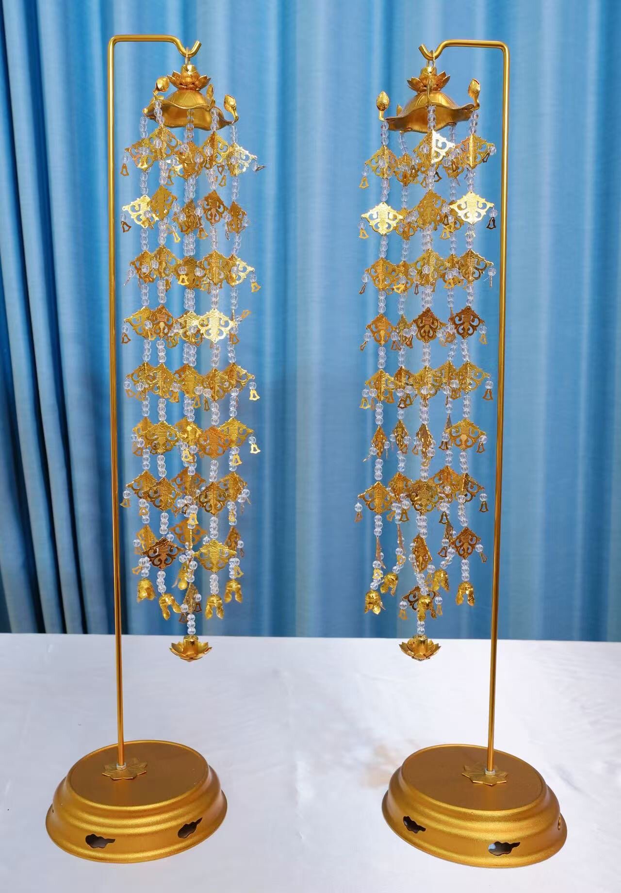 寺院供具日式东密庄严支架具立式鎏金璎珞带佛佛堂装饰品