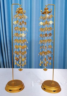 寺院供具日式东密庄严支架具立式鎏金璎珞带佛佛堂装饰品