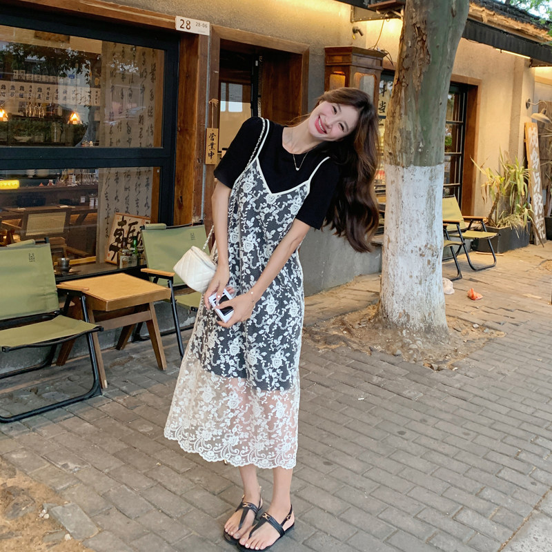 新款现货法式蕾丝吊带＋T裙178-253-p115-k178，女装连衣裙，浙宝178