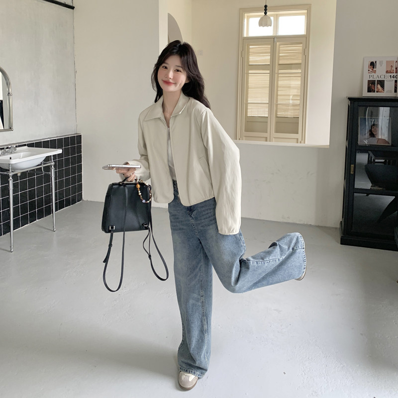 休闲短款外套女春秋新款小个子百搭韩系减龄超火流行高级感夹克潮，女装短外套，浙宝178