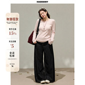 女装 胖mm长袖 粉色条纹内搭t恤超好看修身 曾小咸大码 显瘦春季 上衣