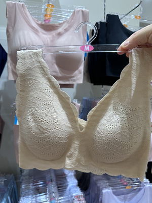 黛安芬日本全棉蕾丝无痕内衣现货