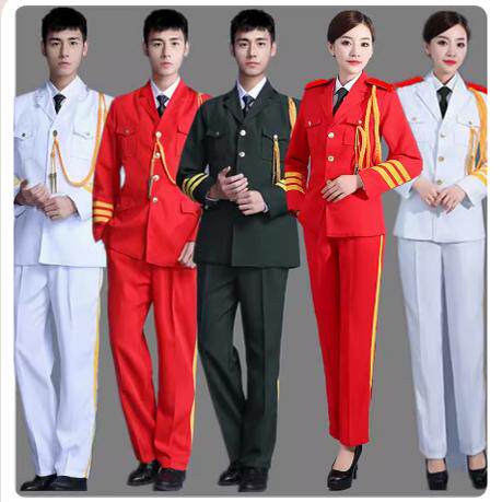 军鼓队大鼓演出服成人管乐队升旗仪式军乐队管弦乐器男女演奏礼服