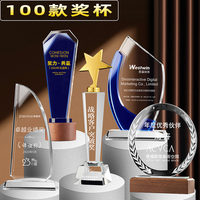 100款水晶奖杯定制团体活动