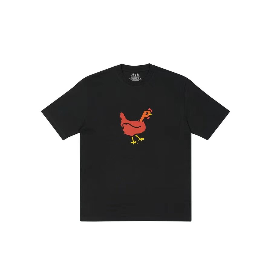 现货 Palace Clucking T-shirt 22SS卡通公鸡P头图案印花短袖T恤