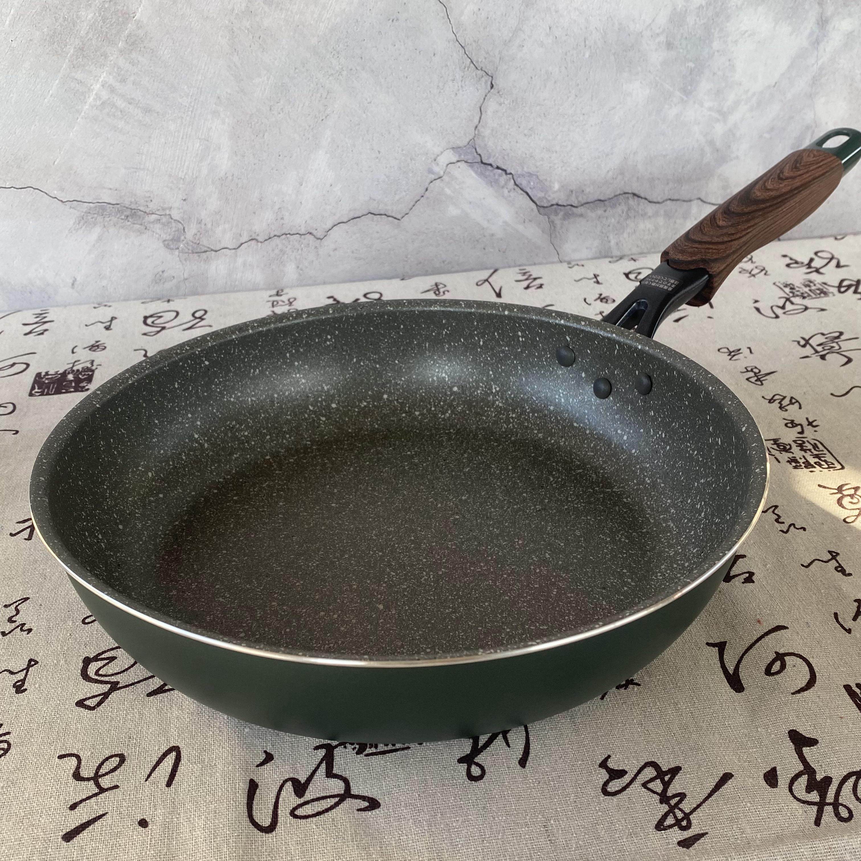 外贸26cm麦饭石不粘锅牛排平底锅烙饼煎饼家用电磁炉燃气灶适用