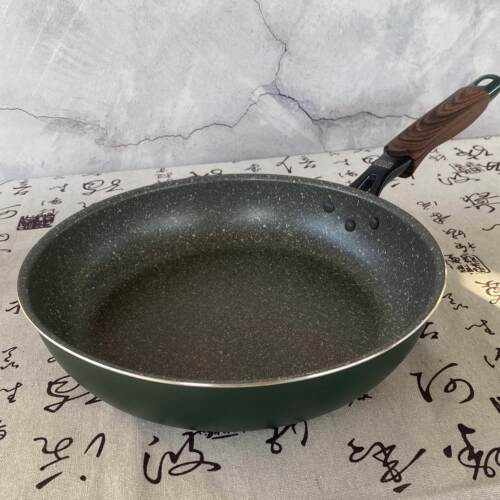 外贸26cm麦饭石不粘锅牛排平底锅烙饼煎饼家用电磁炉燃气灶适用