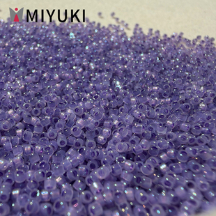日本进口御幸DB1753古董珠1.6mm紫色染芯幻彩米珠手工DIY串珠配件