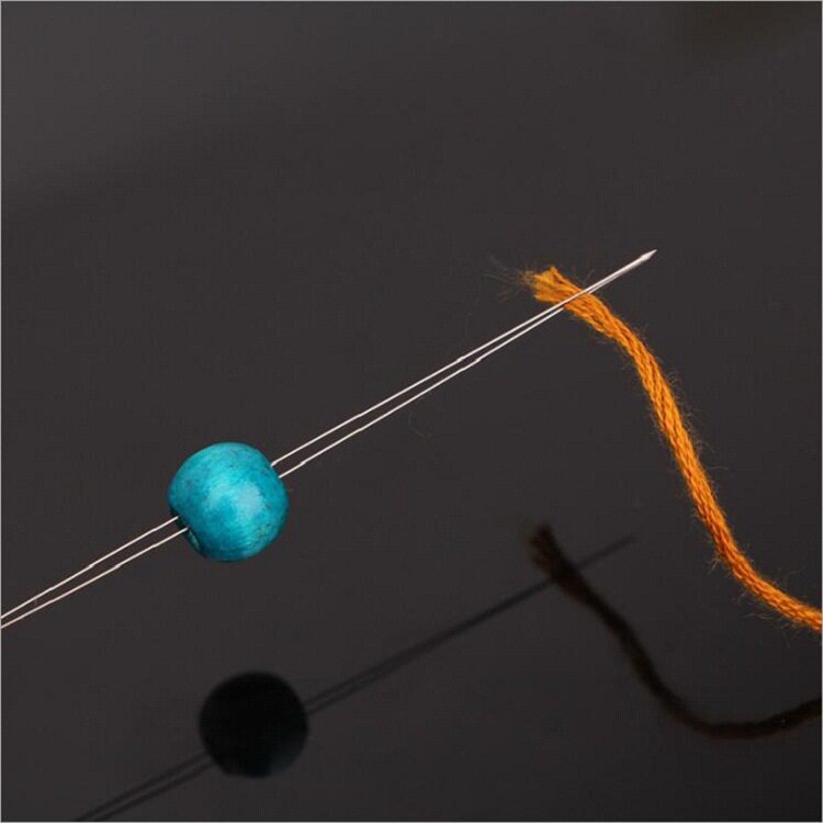 오픈 바늘 구슬 리드 DIY 수제 구슬 목걸이 팔찌 진주 쌀 구슬 탄소강 바늘 구슬 도구 액세서리