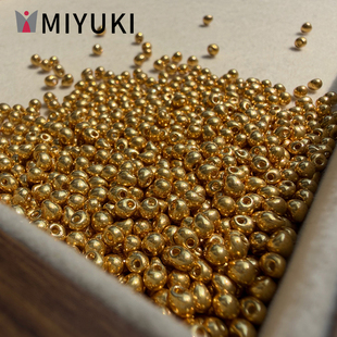 日本进口Miyuki御幸DP4201/4202金银水滴珠3.4mm米珠DIY串珠配件