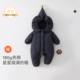 婴儿连体衣秋冬季 180g夹棉棉服宝宝衣服保暖加厚棉服外出连帽爬服